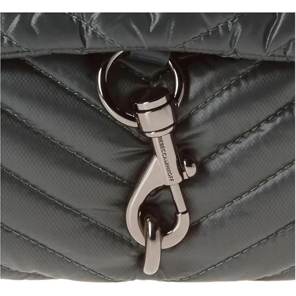 Rebecca Minkoff Edie Flap Shoulder Bag Jumbo‎ Jade Gunmetal